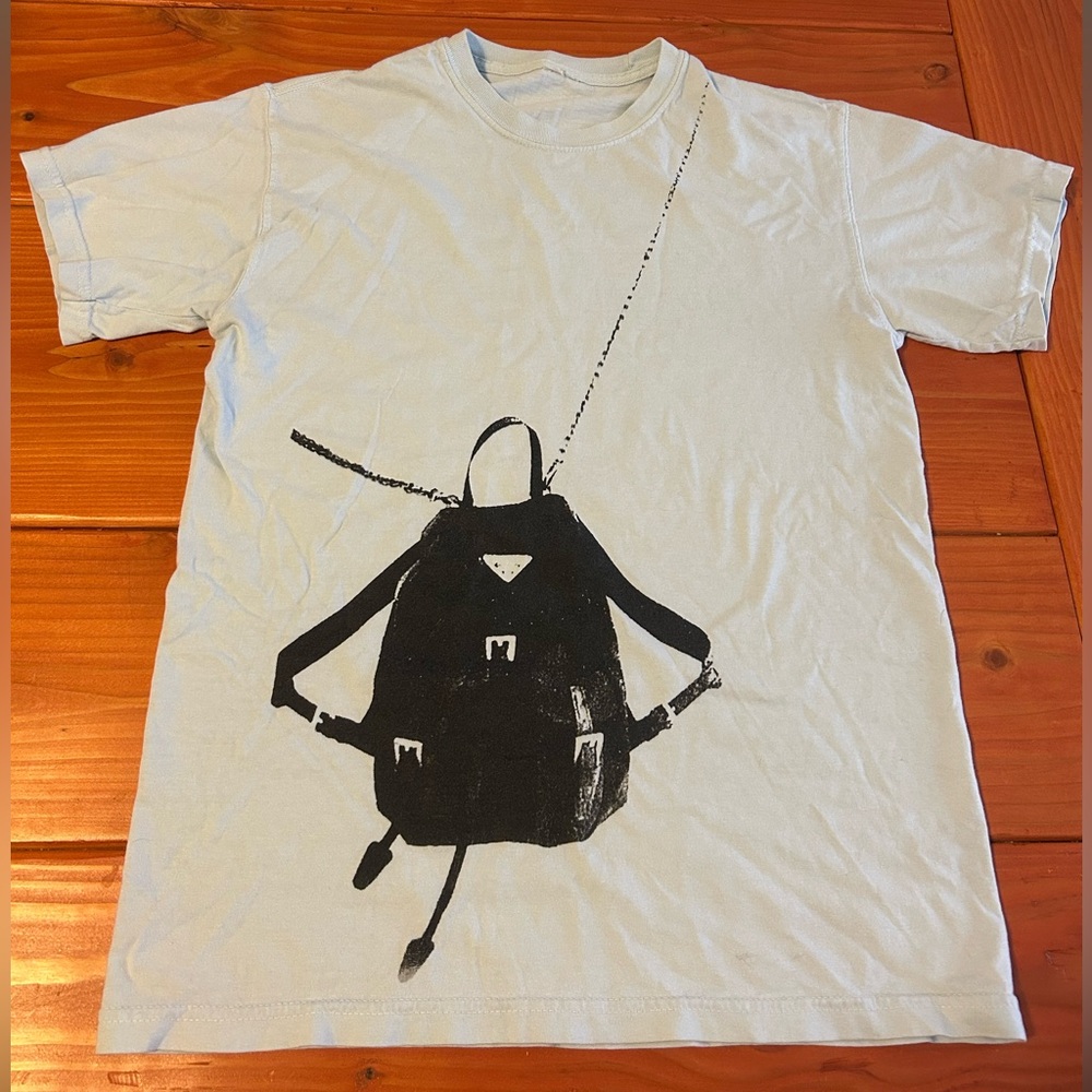 Designer Bag imprinted T-shirt Blue